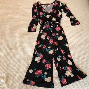 Derek Heart Black Floral Romper